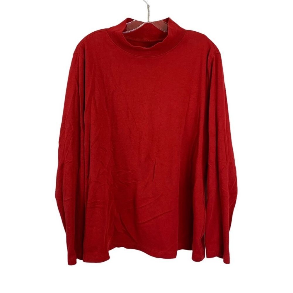 St. John's Bay Women's Red Turtle Neck Top